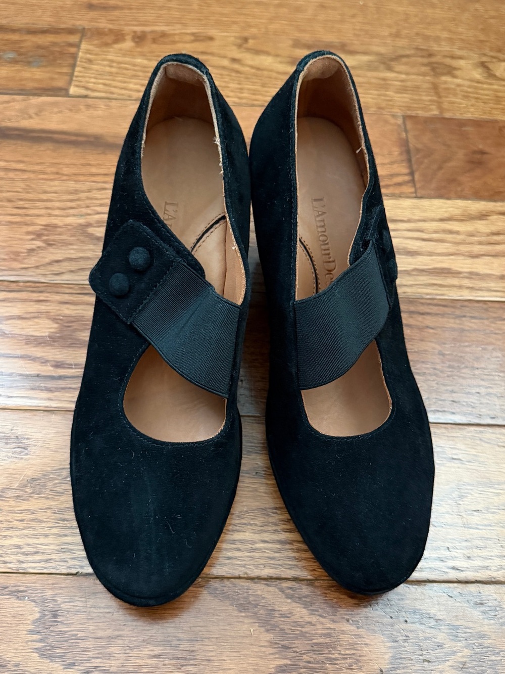 L'Amour Amour Des Pieds Womens Oriana Black Suede Pump Sz 7 No 📦